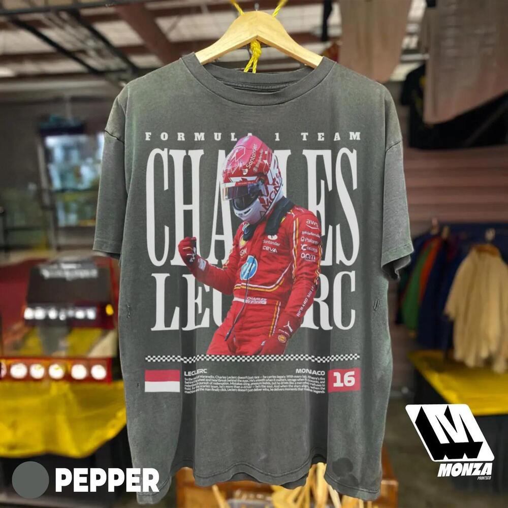 Charles Leclerc T Shirt F1 Racing Graphic Tee Leclerc F1 S Shirt